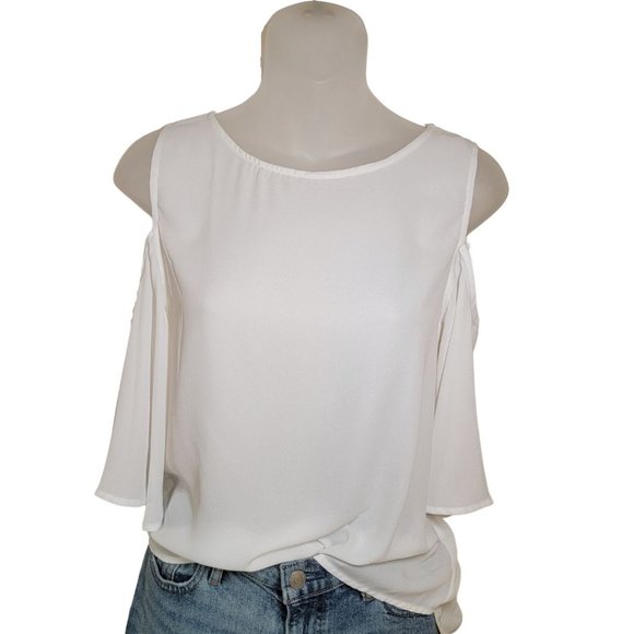 Cold Shoulder Top Scoop Neck Size L - Picture 3 of 10